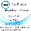 Shenzhen Port Sea Freight Shipping à Yangon